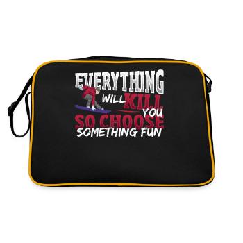 Tout vous tuera Choisissez le snowboard amusant - Sac Retro - noir/or - Dos