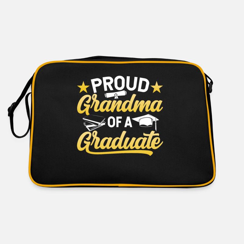 Stolze Großmutter Eines Absolventen Absolvent Retro Tasche