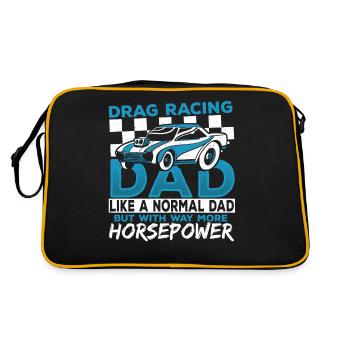 Papa de course de dragster avec beaucoup plus de puissance Drag - Sac Retro - noir/or - Dos