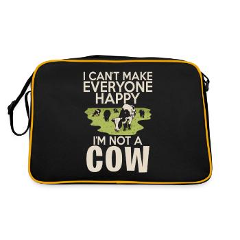 Cow Gift Cow Lover Farmer Gift - Sac Retro - noir/or - Dos