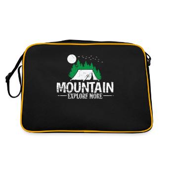Mountain explore more Urlaub Freiheit - Retro Tasche - Schwarz/Gold - Hinten