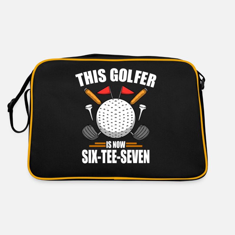 Chemises de golf d’anniversaire pour hommes 76e ans de golf Sac Retro