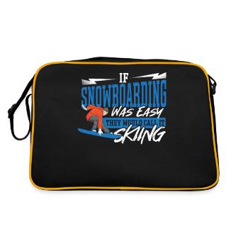 Si le snowboard était facile Ski Snowboard - Sac Retro - noir/or - Dos