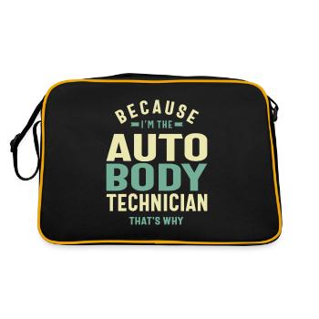 Auto Body Technician - Retro Bag - black/gold - Back