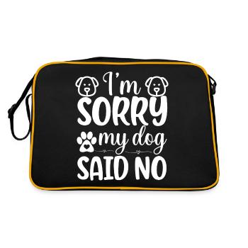 Sorry my dog said no - Hun - Retro Bag - black/gold - Back