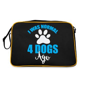 Avant 4 chiens, j’étais normal - bleu et blanc - Sac Retro - noir/or - Dos