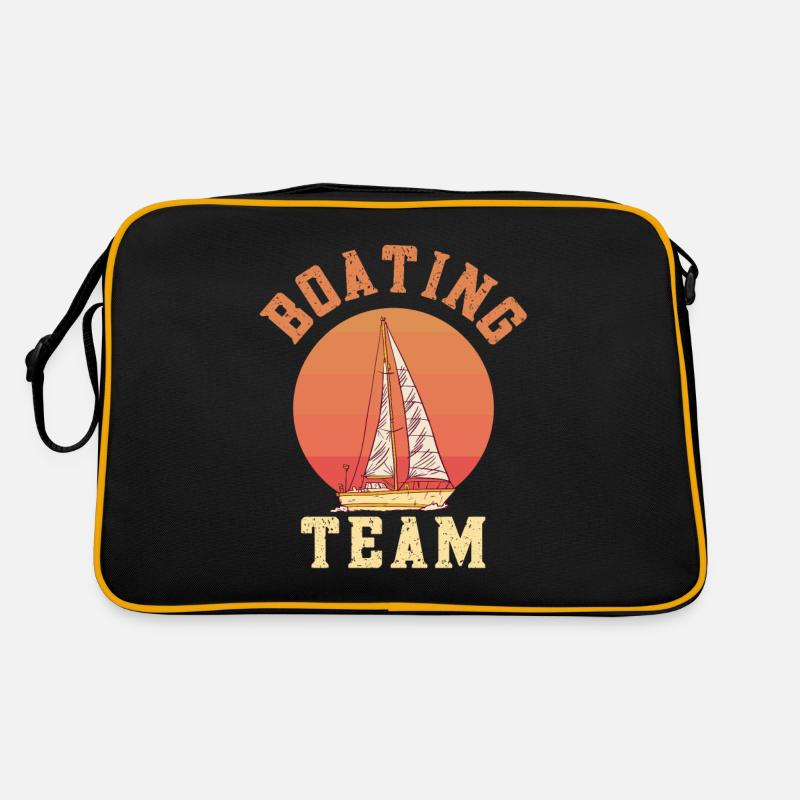 Bootfahren Team Schiff Segelboot Boot Yacht Retro Tasche