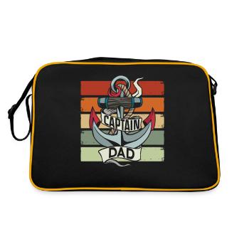Captain Papa Voilier Bateau de navigation Bateau - Sac Retro - noir/or - Dos