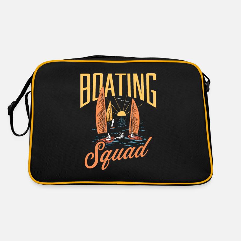 Bootfahren Team Segelboot Boot Schiff Yacht Retro Tasche