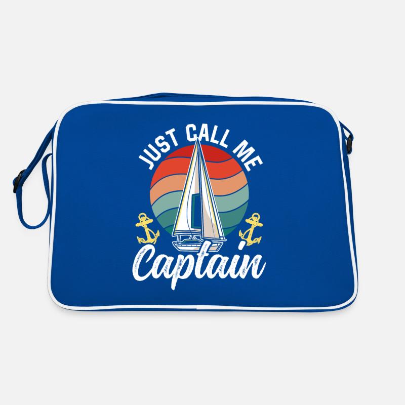 Nenn Mich Einfach Kapitän Bootfahren Boot Schiff Retro Tasche
