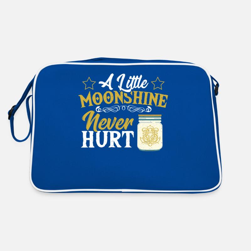 A Little Moonshine Never Hurt Moonshiner Retro Tasche