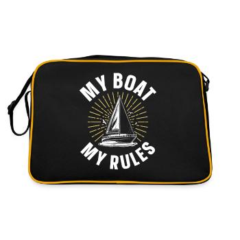 Mon bateau Mes règles Yacht Boating Ship - Sac Retro - noir/or - Dos