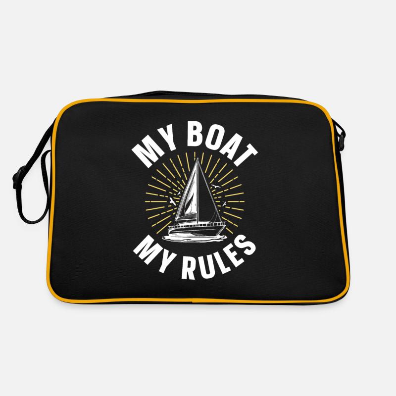 My boat My rules Yacht Boating Ship Retro Bag