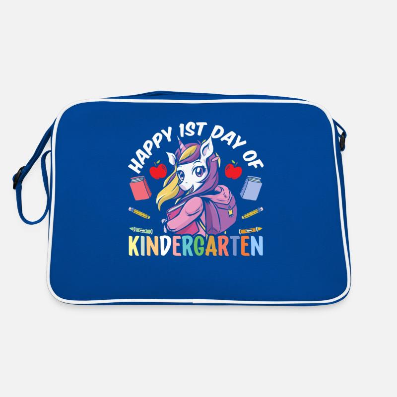Froher 1 Tag Des Kindergartens Kindergarten Süß Retro Tasche