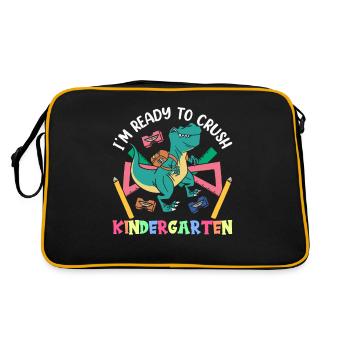 Je suis prêt à détruire le jardin d’enfants mignon - Sac Retro - noir/or - Dos