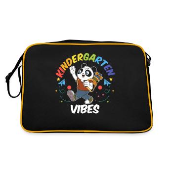 Kindergarten Vibes Dictons Humour doux Enfants - Sac Retro - noir/or - Dos