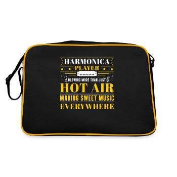 L’harmonica souffle plus que de l’air chaud - Sac Retro - noir/or - Dos