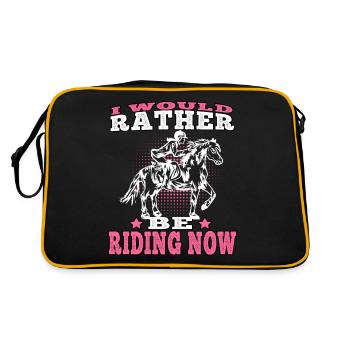 Prefer riding on horse Rider - Retro Bag - black/gold - Back