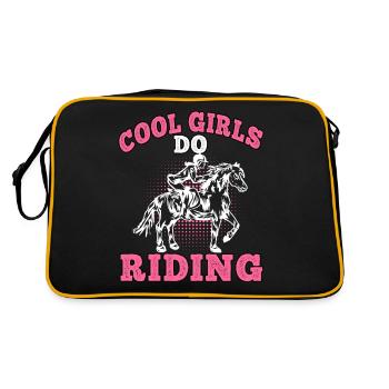 Cool Girls Riding on Horse Rider Rider - Retro Bag - black/gold - Back