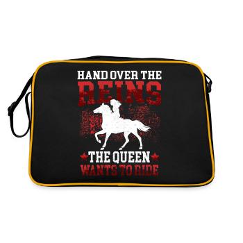 Queen wants to ride on horse Rider Rider - Retro Bag - black/gold - Back