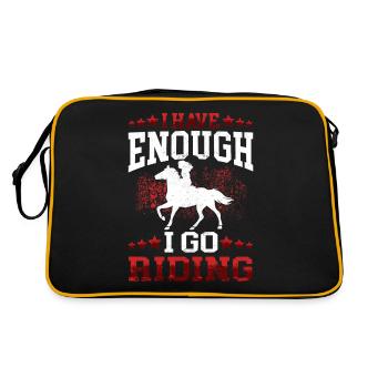 I go riding on horse rider rider - Retro Bag - black/gold - Back