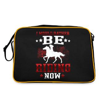Prefer riding on horse Rider - Retro Bag - black/gold - Back