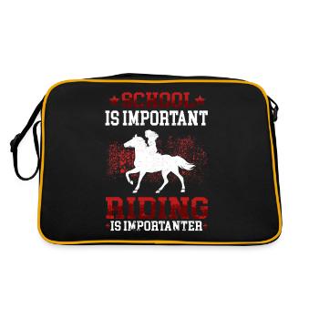 L’équitation est importante cavalière - Sac Retro - noir/or - Dos