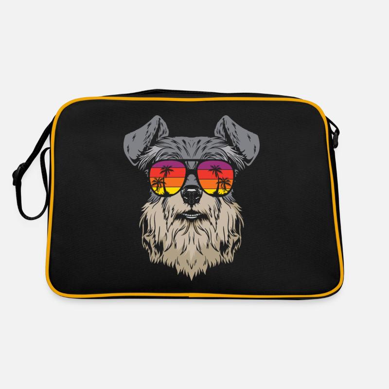 Miniature Schnauzer - Retro Bag - black/gold