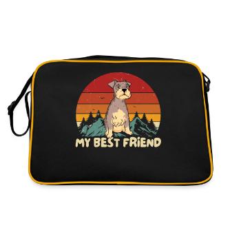 Miniature Schnauzer - Retro Bag - black/gold - Back