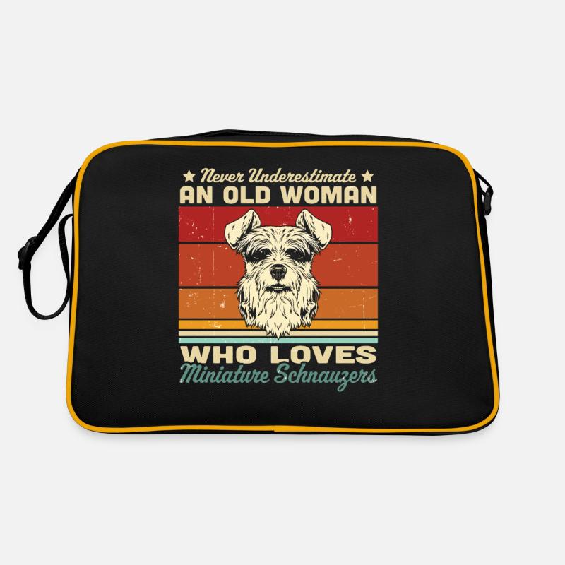 Miniature Schnauzer - Retro Bag - black/gold