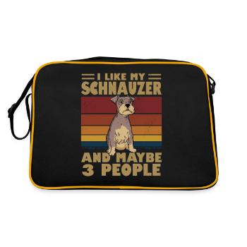 Miniature Schnauzer - Retro Bag - black/gold - Back