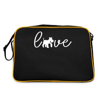 Miniature Schnauzer - Retro Bag - black/gold - Back