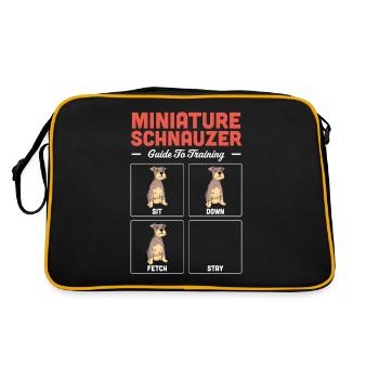 Miniature Schnauzer - Retro Bag - black/gold - Back