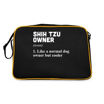 Shih Tzu - Sac Retro - noir/or - Dos