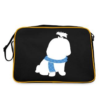 Shih Tzu - Sac Retro - noir/or - Dos