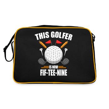 Chemises de golf d’anniversaire pour hommes 59th ans de golf - Sac Retro - noir/or - Dos