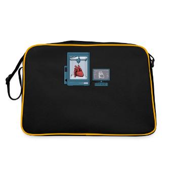 3D Druck Printing CAD PLA Filament 3d drucken - Retro Tasche - Schwarz/Gold - Hinten