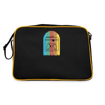 3D Druck Printing CAD PLA Filament 3d drucken - Retro Tasche - Schwarz/Gold - Hinten