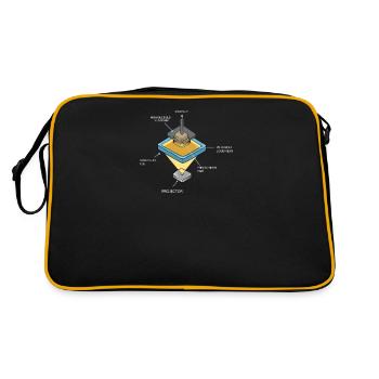 3D Druck Printing CAD PLA Filament 3d drucken - Retro Tasche - Schwarz/Gold - Hinten