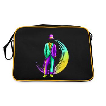 Costume d’homme avec chapeau pour Mardi Gras - Sac Retro - noir/or - Dos