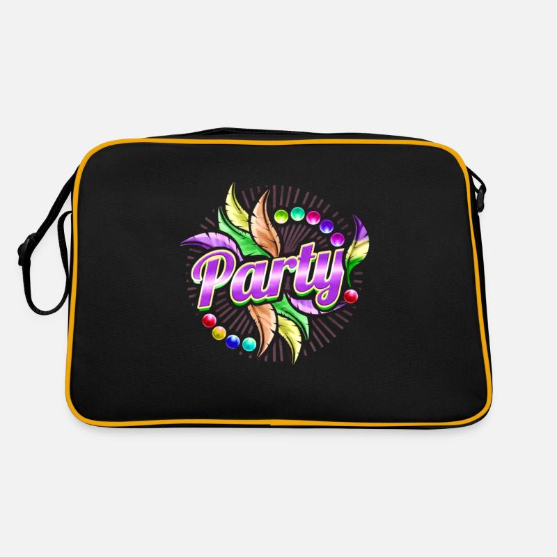 Fête, perles et plumes pour Mardi Gras Sac Retro