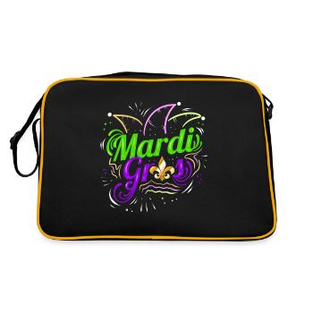 Lettering with Jester Hat and Fleur de Lis for - Retro Bag - black/gold - Back