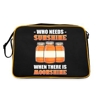 Qui a besoin de soleil quand il y a du moonshine - Sac Retro - noir/or - Dos