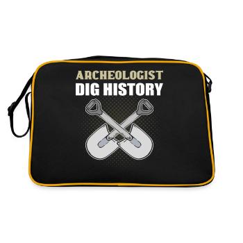 Archeologist Dig History Archeology Archaeology - Retro Bag - black/gold - Back