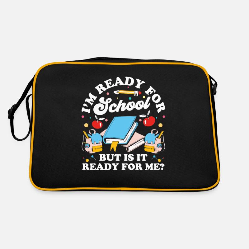 Am ready for school she is ready for me Retro Bag