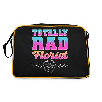 Totally Rad Florist Floristry Floral - Retro Tasche - Schwarz/Gold - Hinten