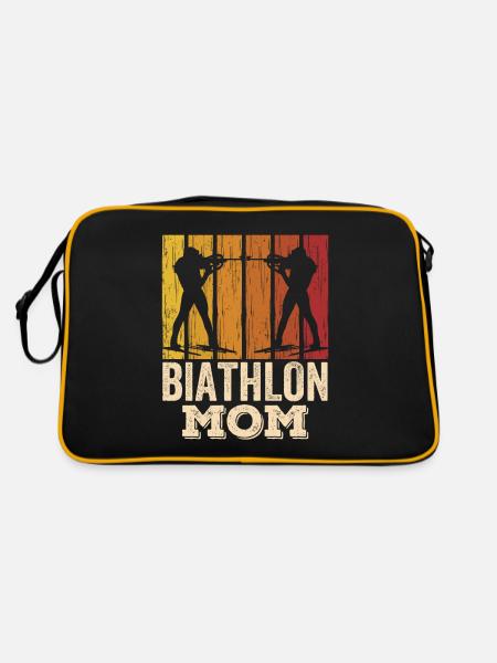 Biathlon Mama Biathlete Biathlete Biathlons Sport - Retro Bag - black/gold - Back