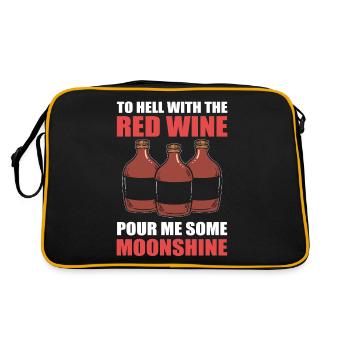 Au diable le vin rouge Versez-moi un peu de moonshine - Sac Retro - noir/or - Dos