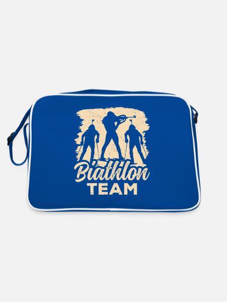 Biathlon Équipe Biathlète Biathlons Sport Biathlète - Sac Retro - bleu/blanc - Dos