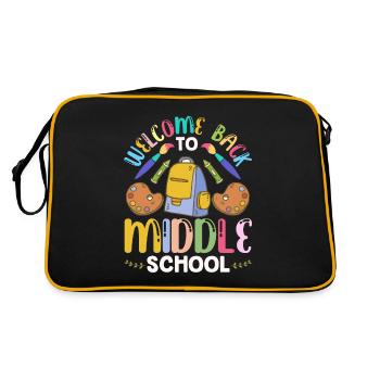 Welcome Back to Middle School Back to School - Retro Bag - black/gold - Back